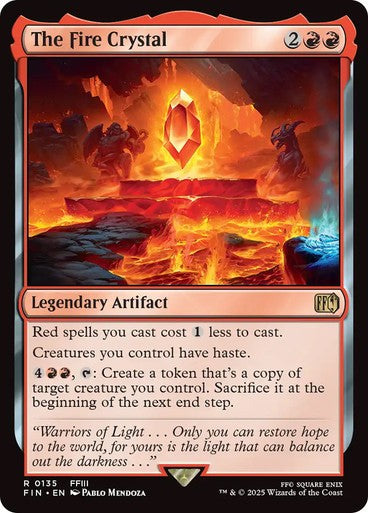 The Fire Crystal ~ Final Fantasy [ NM ] [ Magic MTG ]