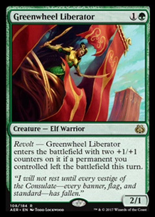 Greenwheel Liberator ~ Aether Revolt [ EX ] [ Magic MTG ]