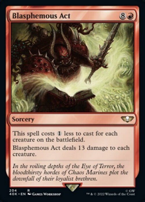 Blasphemous Act ~ Commander: Warhammer 40,000 [ NM ] [ Magic MTG ]