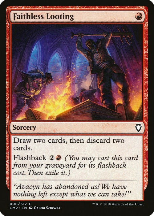 Faithless Looting ~ Commander Anthology 2 [ EX ] [ Magic MTG ]
