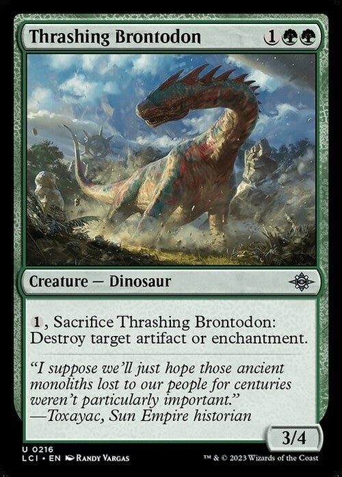 Thrashing Brontodon ~ The Lost Caverns of Ixalan [ NM ] [ Magic MTG ]