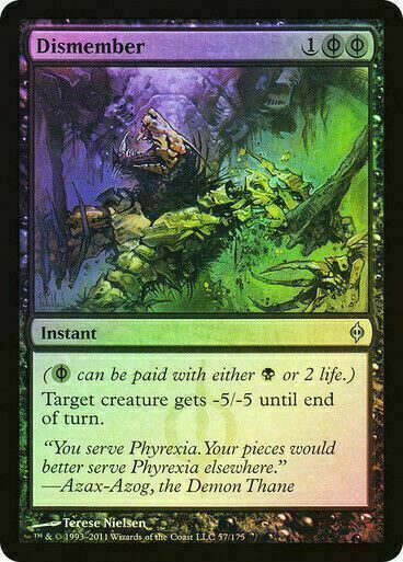 FOIL Dismember ~ New Phyrexia [ PLAYED ] [ Magic MTG ]