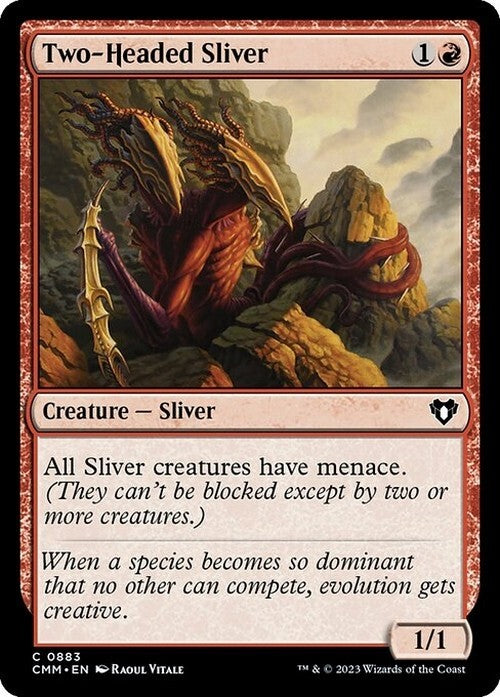 Two-Headed Sliver ~ Commander Masters [ NM ] [ Magic MTG ]