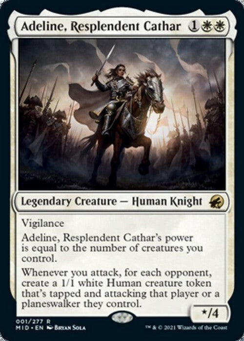 Adeline, Resplendent Cathar ~ Midnight Hunt [ NM ] [ Magic MTG ]