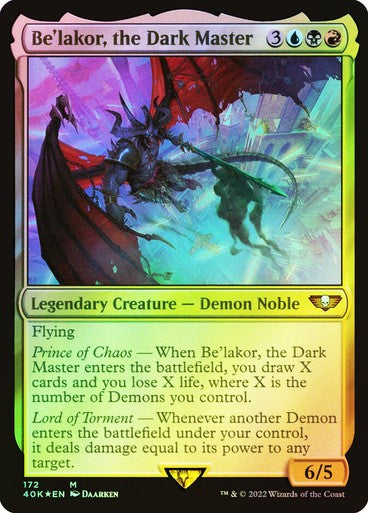 FOIL Be'lakor, the Dark Master ~ Commander: Warhammer 40,000 [ NM ] [ MTG ]