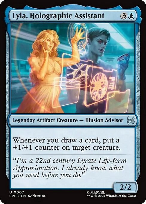 Lyla, Holographic Assistant ~ Spider-Man [ NM ] [ Magic MTG ]