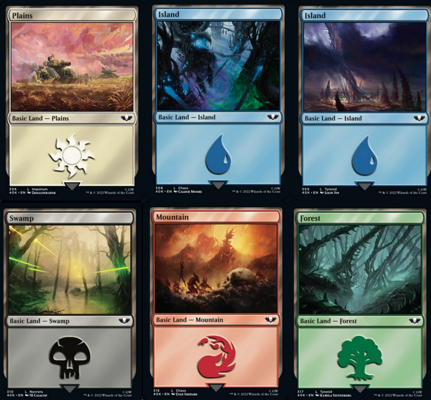 Choose your BASIC LAND ~ Commander: Warhammer 40,000 [ NM ] [ Magic MTG ]