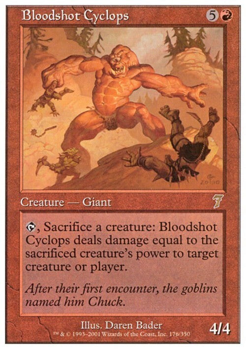 Bloodshot Cyclops ~ Seventh Edition [ EX ] [ Magic MTG ]