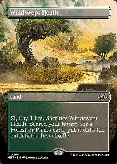ALTERNATE ART Windswept Heath ~ Modern Horizons 3 [ NM ] [ Magic MTG ]