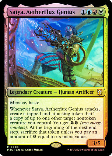FOIL Satya, Aetherflux Genius ~ Commander: Modern Horizons 3 [ NM ] [ MTG ]