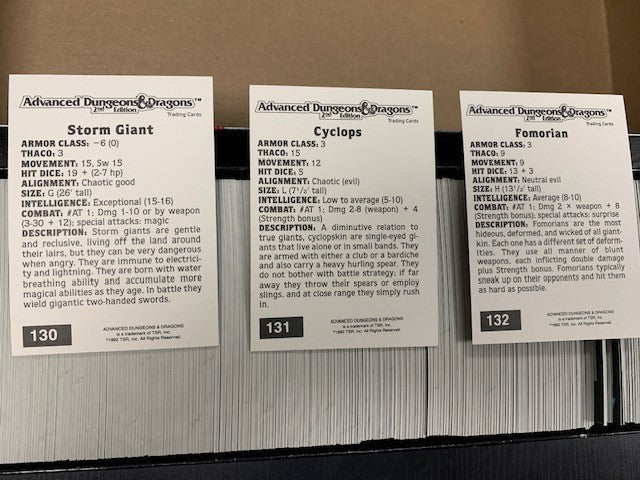 1992 Trading Card Factory Set ~ AD&D 2nd Advanced Dungeons and Dragons 750 Cards