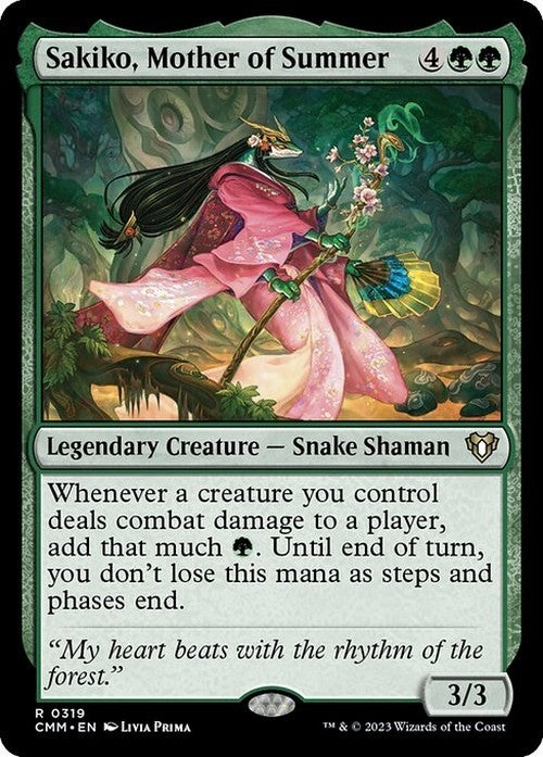 Sakiko, Mother of Summer ~ Commander Masters [ NM ] [ Magic MTG ]