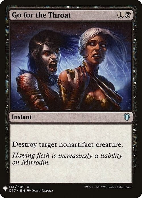 Go for the Throat ~ Mystery Booster [ NM ] [ Magic MTG ]