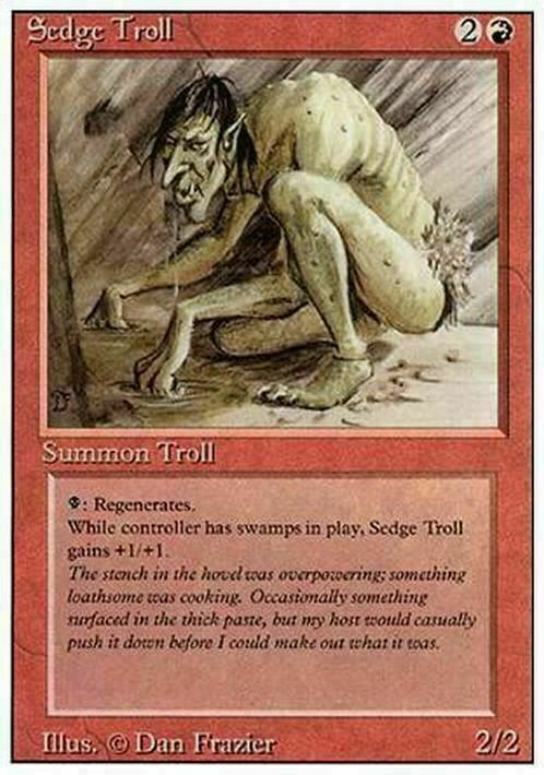 Sedge Troll ~ Revised [ PLAYED ] [ Magic MTG ]