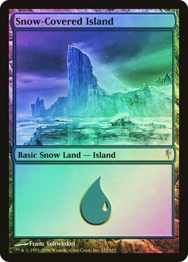 FOIL Snow-Covered Island ~ Coldsnap [ PLAYED ] [ Magic MTG ]