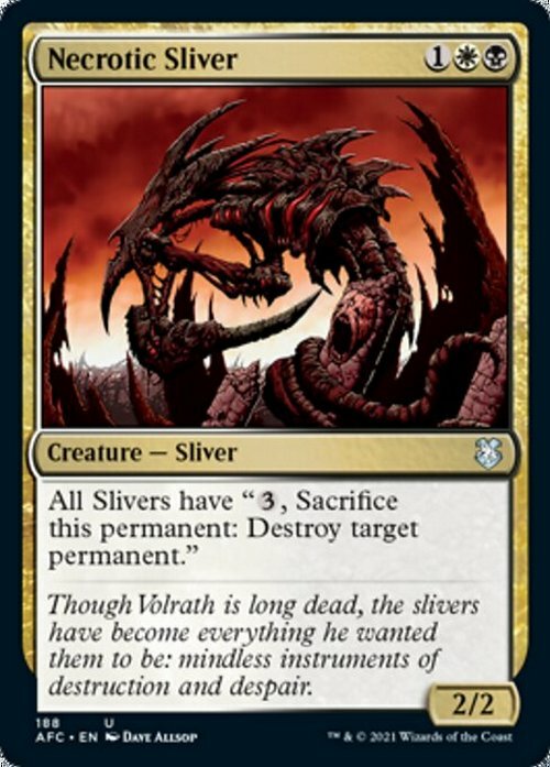 Necrotic Sliver ~ Commander: Adventures in the Forgotten Realms [ NM ]