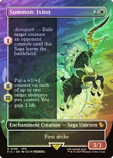 FOIL BORDERLESS Summon Ixion ~ Commander: Final Fantasy [ NM ] [ Magic MTG ]