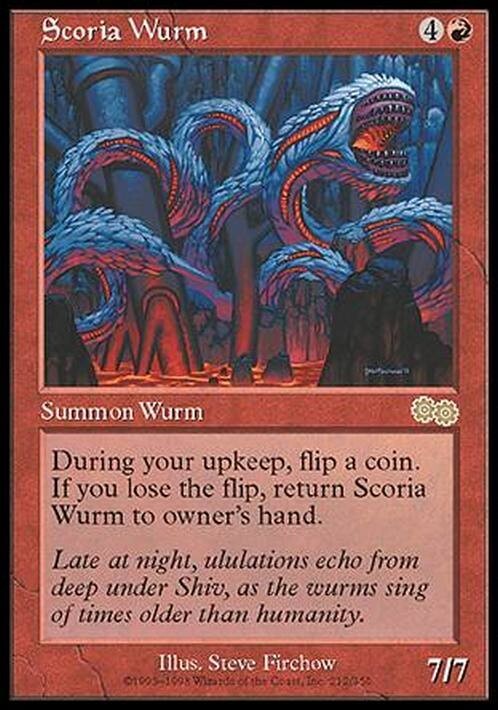 Scoria Wurm ~ Urza's Saga [ EX ] [ Magic MTG ]