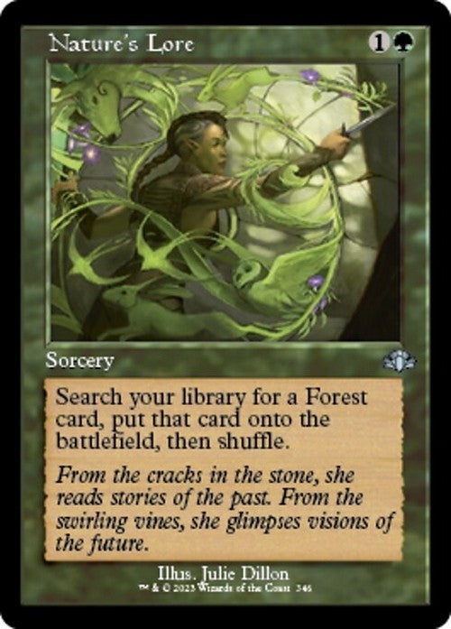 RETRO Nature's Lore ~ Dominaria Remastered [ NM ] [ Magic MTG ]