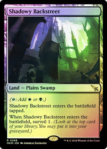 FOIL Shadowy Backstreet ~ Murders at Karlov Manor [ NM ] [ Magic MTG ]