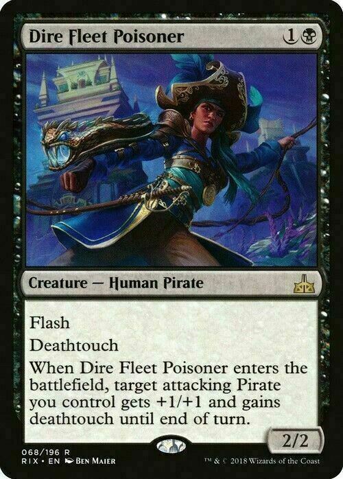 Dire Fleet Poisoner ~ Rivals of Ixalan [ EX ] [ Magic MTG ]