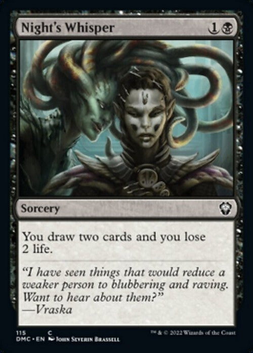 Night's Whisper ~ Commander: Dominaria United [ NM ] [ Magic MTG ]