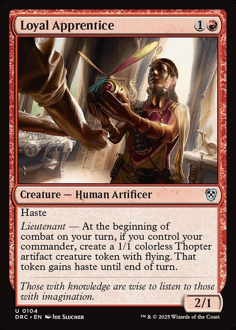 Loyal Apprentice ~ Commander: Aetherdrift [ NM ] [ Magic MTG ]
