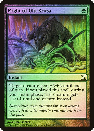 FOIL Might of Old Krosa ~ Time Spiral [ EX ] [ Magic MTG ]
