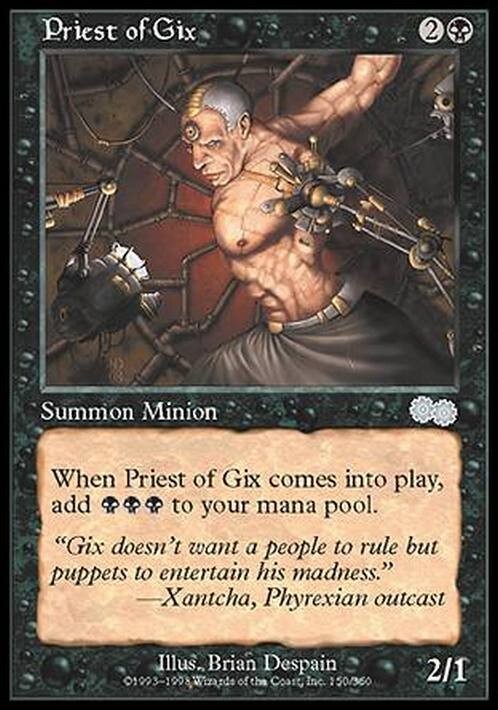 Priest of Gix ~ Urza's Saga [ EX ] [ Magic MTG ]