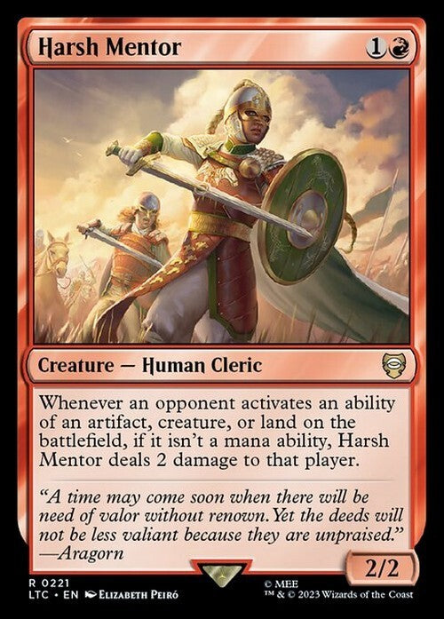 Harsh Mentor ~ Commander: Lord of the Rings [ NM ] [ Magic MTG ]