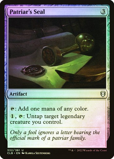 FOIL Patriar's Seal ~ Commander Legends 2 [ NM ] [ Magic MTG ]