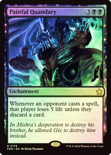 FOIL Painful Quandary ~ Foundations [ NM ] [ Magic MTG ]