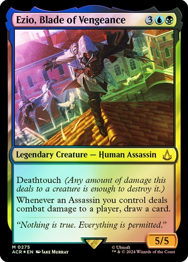 FOIL Ezio, Blade of Vengeance ~ Assassin's Creed [ NM ] [ Magic MTG ]
