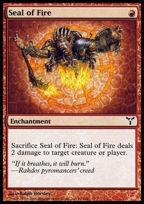 Seal of Fire ~ Dissension [ EX ] [ Magic MTG ]