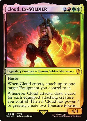 FOIL Cloud, Ex-SOLDIER ~ Commander: Final Fantasy [ NM ] [ Magic MTG ]