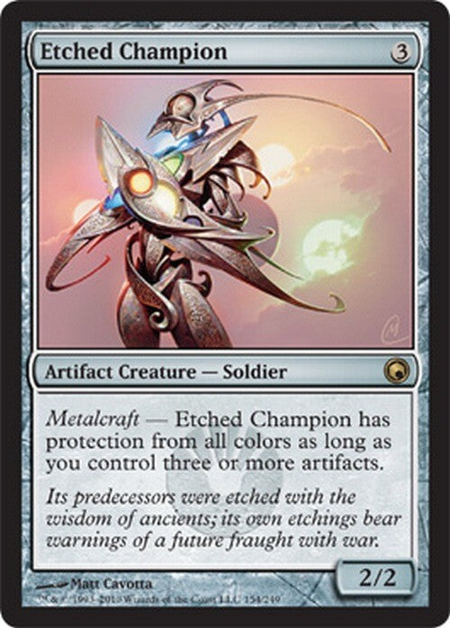 Etched Champion ~ Scars of Mirrodin [ EX ] [ Magic MTG ]