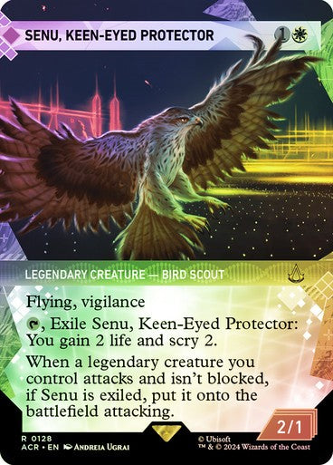 FOIL SHOWCASE Senu, Keen-Eyed Protector ~ Assassin's Creed [ NM ] [ Magic MTG ]