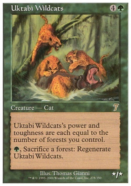 Uktabi Wildcats ~ Seventh Edition [ EX ] [ Magic MTG ]