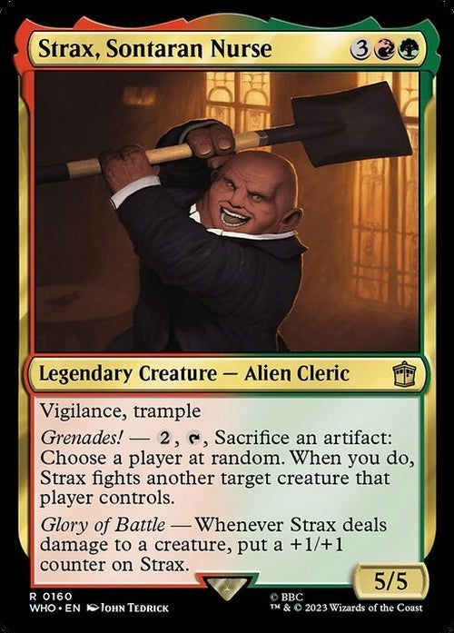 Strax, Sontaran Nurse ~ Commander: Doctor Who [ NM ] [ Magic MTG ]