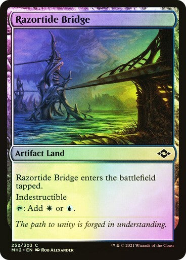 10 x FOIL Artifact BRIDGE Lands ( Full Set = 1 of each ) [ NM ] [ Magic MTG ]