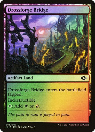 10 x FOIL Artifact BRIDGE Lands ( Full Set = 1 of each ) [ NM ] [ Magic MTG ]