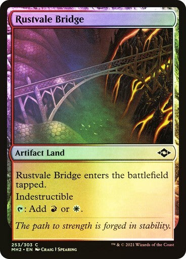 10 x FOIL Artifact BRIDGE Lands ( Full Set = 1 of each ) [ NM ] [ Magic MTG ]