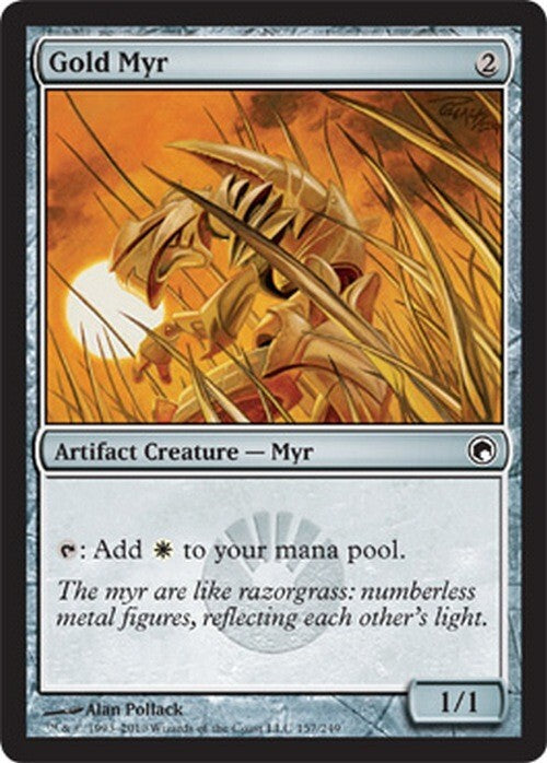 Gold Myr ~ Scars of Mirrodin [ EX ] [ Magic MTG ]