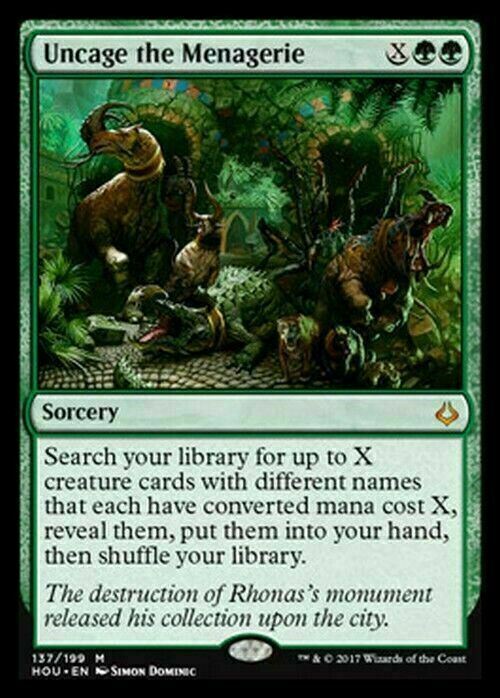 Uncage the Menagerie ~ Hour of Devastation [ EX+ ] [ Magic MTG ]