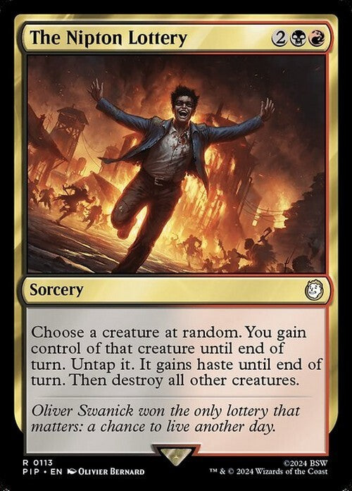 The Nipton Lottery ~ Commander: Fallout [ NM ] [ Magic MTG ]
