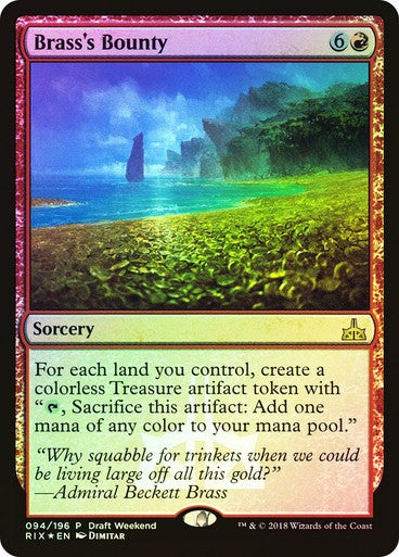 FOIL Brass's Bounty ~ Release Rivals of Ixalan [ EX ] [ Magic MTG ]