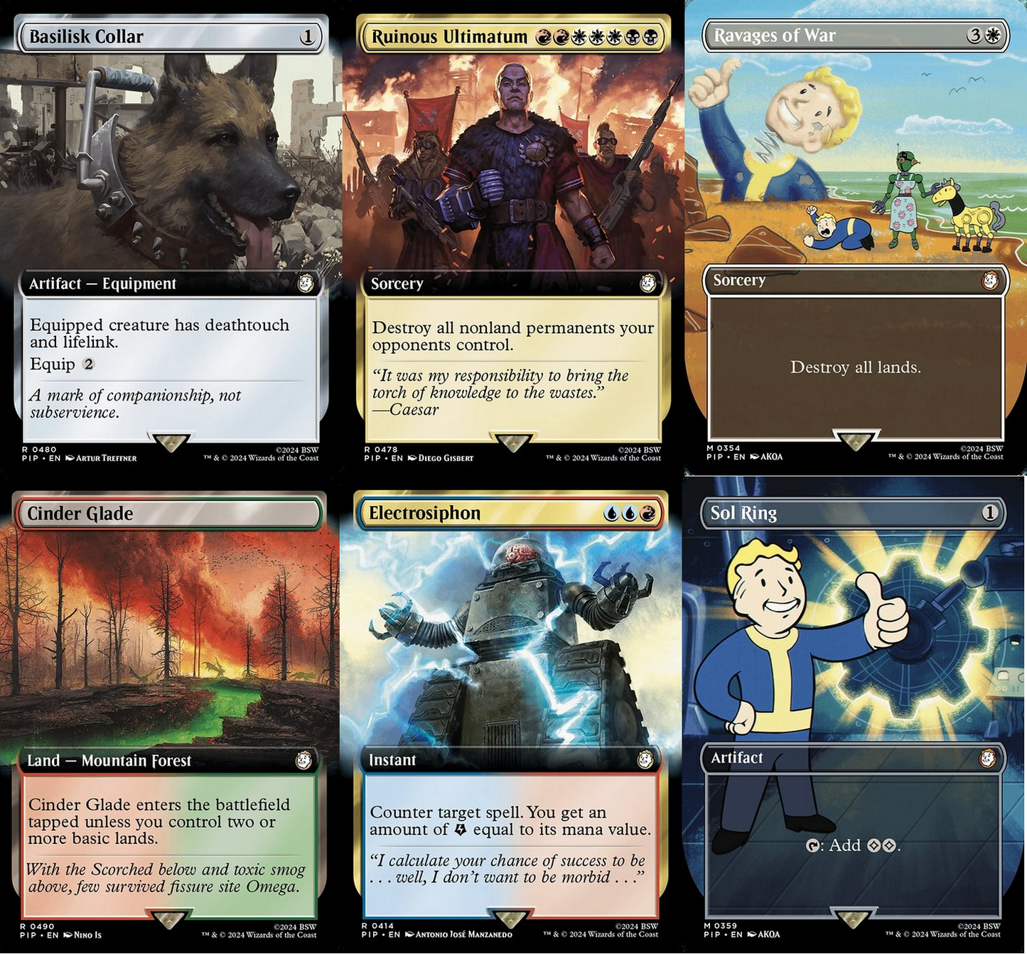 Choose your BORDERLESS ~ Commander: Fallout [ NM ] [ Magic MTG ]