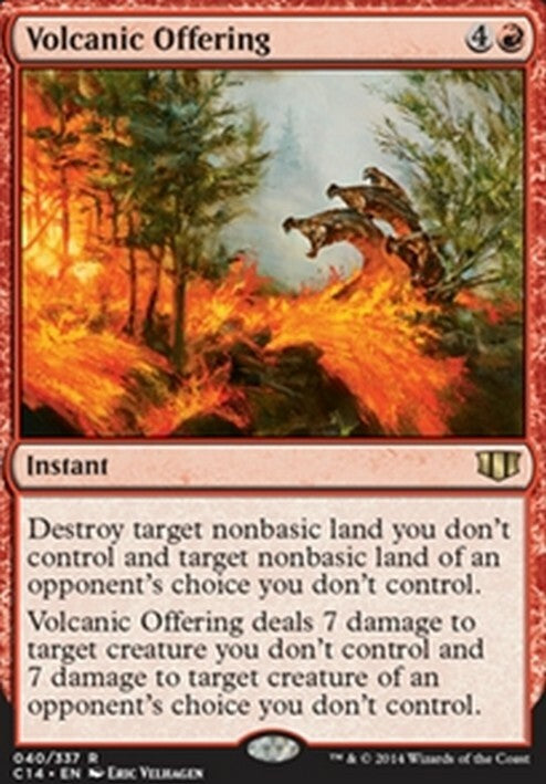 Volcanic Offering ~ Commander 2014 [ EX ] [ Magic MTG ]