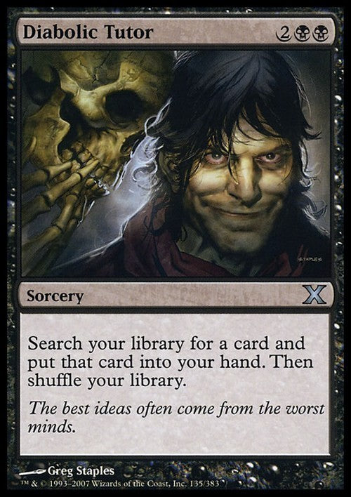 Diabolic Tutor ~ Tenth Edition [ EX ] [ Magic MTG ]
