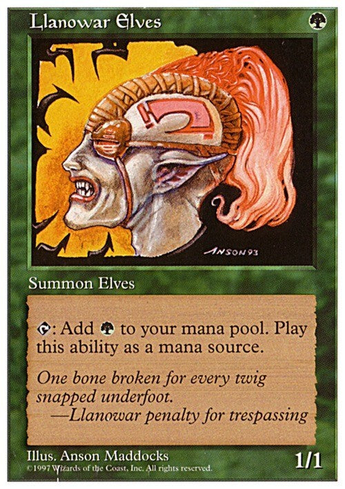 Llanowar Elves ~ Fifth Edition [ EX ] [ Magic MTG ]